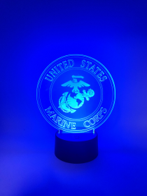 Marine Corps Novelty Desktop LED Lamp | USMC Light Up Sign