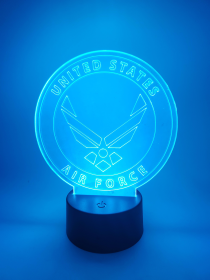 Air Force LED Accent Light | USAF Desk Lamp or Night Light