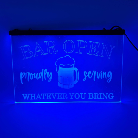 Color Changing LED Home Bar Sign