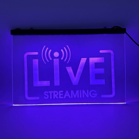 Color Changing LED Live Streaming Sign