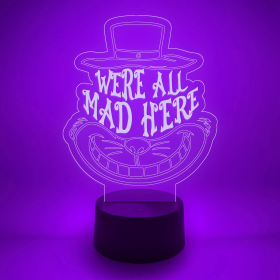 Cheshire Cat Light | Wonderland LED Lamp | We're All Mad