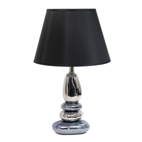 Lalia Home Contemporary Ebb and Flow Stacked Stone Table Lamp for Living Room, Office, Entryway, Nightstand, Dining Room