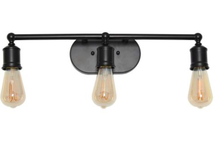 Lalia Home 3 Light Industrial Metal Vanity Light