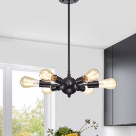 Tarmo Matte Black 6-light Chandelier