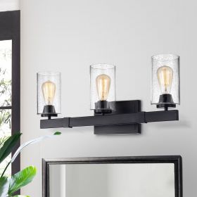 Melchie Matte Black 3-light Wall Sconce