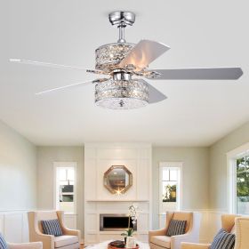 Empire Deux 5-Blade Silver Chandelier Ceiling Fan