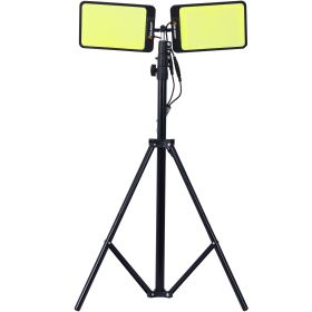 LED Work Light with Stand, 11200 Lumen Dual-Head Tripod Lights Construction, Outdoor Construction Light Stand Portable stand work light with Remote