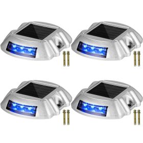 VEVOR Driveway Lights 4-Pack, Solar Driveway Lights with Switch Button, Solar Deck Lights Waterproof