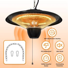 1500W Outdoor Hanging Patio Heater Ultra-Quiet Electric Heating Lamp