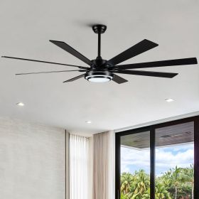 72 in. Indoor Black PlyWood Smart Ceiling Fan with Integrated LED, Works with Alexa/Google