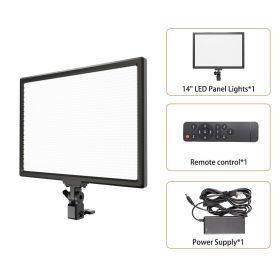 14'' LED Video Light Photography Selfie Dimmable Panel Lighting Photo Studio Live Stream Fill Lamp Three Color With Tripod Stand