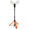 VEVOR Led Work Light, 2500 lm Led Light Stand, Work lights with stand, 27.6"-70" Adjustable, with Foldable Tripod Stand, Wireless Remote Control