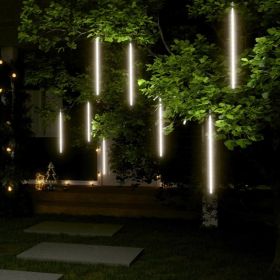 Meteor Lights 8 pcs 2 ft Cold White 288 LEDs Indoor Outdoor