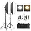 2 Color Free Adjustable LED Softbox Lighting Kit 45W Continuous Light Box With 2M Tripiod For Photo Studio Video