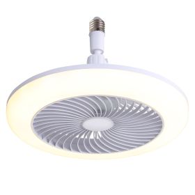 Mini Size 8 Inch Enclosed Socket E26 Ceiling Fan Light 3 Speeds 3 Light Color Dimming and Timing for Small Room Kitchen