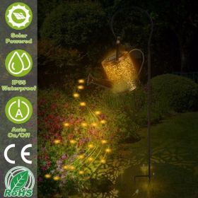 Solar Watering Can Powered String Light Hollow LED Watering Can Light Garden Fairy Decoration Solar Stake Lights For Pathway Yard Lawn Patio Landscape