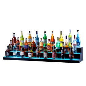 VEVOR LED Lighted Liquor Bottle Display Bar Shelf RF & App Control 60" 3-Step