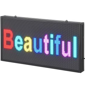 VEVOR Programmable LED Sign, P5 Full Color LED Scrolling Panel, DIY Custom Text Animation Pattern Display Board