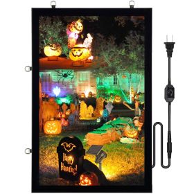 VEVOR LED Poster Frame in Black, 27" x 40" Photo Frame, Sidewalk Sign for Advertising Display, Picture Aluminum Frame with Backlighting LED Light Box