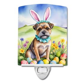 NEW Border Terrier Easter Egg Hunt Ceramic Night Light Compact, UL-Certified, Ideal for Bedroom, Bathroom, Nursery, Hallway, Kitchen, 6x4x3