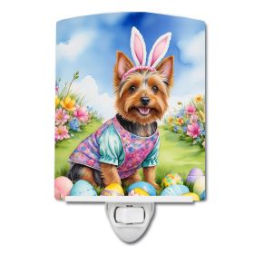 NEW Australian Terrier Easter Egg Hunt Ceramic Night Light Compact, UL-Certified, Ideal for Bedroom, Bathroom, Nursery, Hallway, Kitchen, 6x4x3