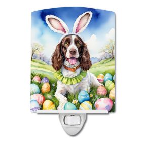 NEW English Springer Spaniel Easter Egg Hunt Ceramic Night Light Compact, UL-Certified, Ideal for Bedroom, Bathroom, Nursery, Hallway, Kitchen, 6x4x3