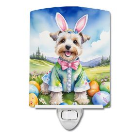 NEW Dandie Dinmont Terrier Easter Egg Hunt Ceramic Night Light Compact, UL-Certified, Ideal for Bedroom, Bathroom, Nursery, Hallway, Kitchen, 6x4x3