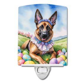 NEW Belgian Malinois Easter Egg Hunt Ceramic Night Light Compact, UL-Certified, Ideal for Bedroom, Bathroom, Nursery, Hallway, Kitchen, 6x4x3