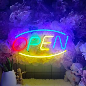 1pc LED Open Neon Sign, USB & Batteries Powered Neon Light