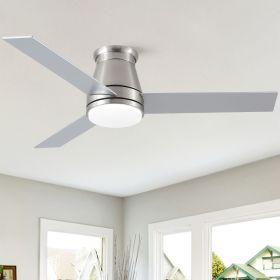 48" Bruched Nickel Lowe Profile Ceiling Fan with Light