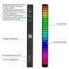 32LED RGB Sound Control Light Bar Music Sync Pickup Rhythm Lamp APP Control Voice Activated Atmosphere Light Bar for Car Gaming Room