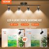 VEVOR 4-Light LED Track Lighting Kit, Ceiling Spot Light with Rotatable Light Arms and Heads, 24.8" Track Lighting Fixture