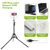 10in LED Selfie Ring Light Dimmable 120 LEDs Makeup Ring Lights w/ Adjustable Tripod Stand Cell Phone Holder USB Powered For YouTube Video/Live Stream