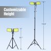 LED Work Light with Stand, 11200 Lumen Dual-Head Tripod Lights Construction, Outdoor Construction Light Stand Portable stand work light with Remote