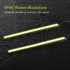 2Pcs LED Daytime Running Lights Car LED COB DRL Fog Lights IP45 Waterproof LED Strip Fog Day Driving Lamp Sticker for 12V Car Interior Exterior Use