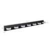 Modern 7-Light LED Vanity Light Fixture - Black Iron Finish with Acrylic Shades - Energy-Efficient Bathroom Wall Sconce - Dimmable, 52.2-Inch Length