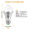 E27 Motion Sensor Light Bulb 9W/5W 1000LM 6500K Dusk to Dawn Automatic On/Off LED Light Bulb Indoor Outdoor Use