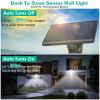 Solar Powered Wall Lights Outdoor Motion Sensor Lamps with Separate Solar Panel 4 Adjustable Heads 333Pcs Beads 120¬∞ Sensing Angle Remote Control Wat