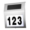 Solar Power LED Light Sign House Street Door Address Plaque Number Plate Lamp