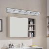 (Same as W1340110610/L2016) Modern 6-Light Chrome LED Vanity Mirror Light Fixture For Bathrooms And Makeup Tables