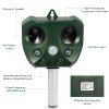 Ultrasonic Animal Repeller Solar Powered Repellent with Motion Sensor LED Flashing Lights