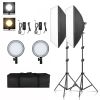 2 Color Free Adjustable LED Softbox Lighting Kit 45W Continuous Light Box With 2M Tripiod For Photo Studio Video