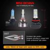 Extremely Bright 9005/HB3 High Beam & 9006/HB4 Low Beam Combo LED Headlight Bulbs Conversion Kit, DOT Approved D6 Series CSP Chips Fog Light