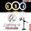 6'' Ring Light Overhead Phone Mount LED Circle Lights 360¬∞ Adjustable Shooting Arm Dimmable for Video Recording, Live Streaming, YouTube, Makeup