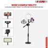 6'' Ring Light Overhead Phone Mount LED Circle Lights 360¬∞ Adjustable Shooting Arm Dimmable for Video Recording, Live Streaming, YouTube, Makeup