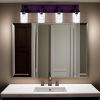 Modern Wall Bathroom Vanity Light Fixture 4 Light Oil Rubbed Bronze Metal with Clear Glass Shade