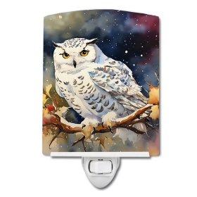 Snowy Ceramic Night Light (Color: Snowy Owl-198453053961)