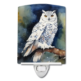 Snowy Ceramic Night Light (Color: Snowy Owl-198453053978)