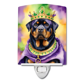 Rottweiler Ceramic Night Light (Color: Rottweiler King of Mardi Gras-198453012494)