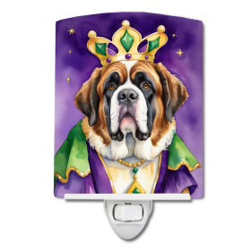 Saint Ceramic Night Light (Color: Saint Bernard King of Mardi Gras-198453012500)